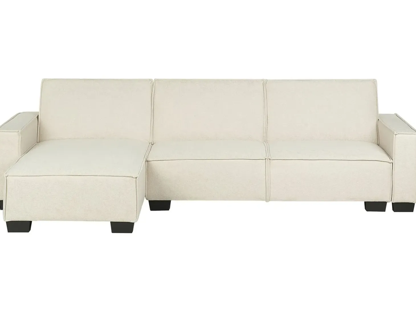 Hjørnesovesofa 3 personers ROMEDAL Beige Højrevendt