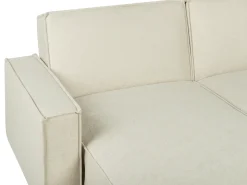 Hjørnesovesofa 3 personers ROMEDAL Beige Højrevendt