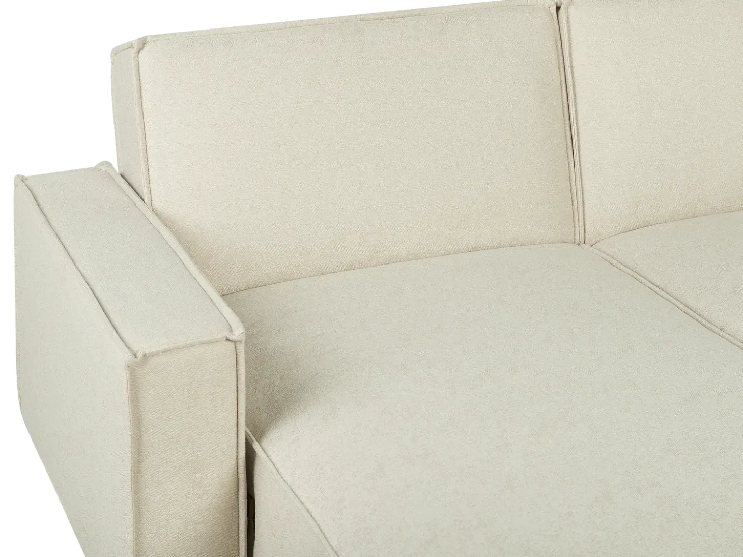 Hjørnesovesofa 3 personers ROMEDAL Beige Højrevendt
