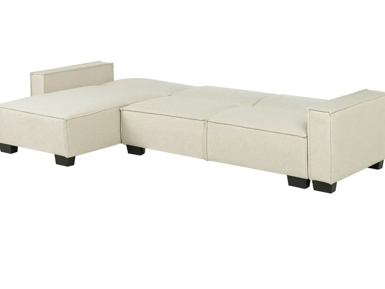 Hjørnesovesofa 3 personers ROMEDAL Beige Højrevendt