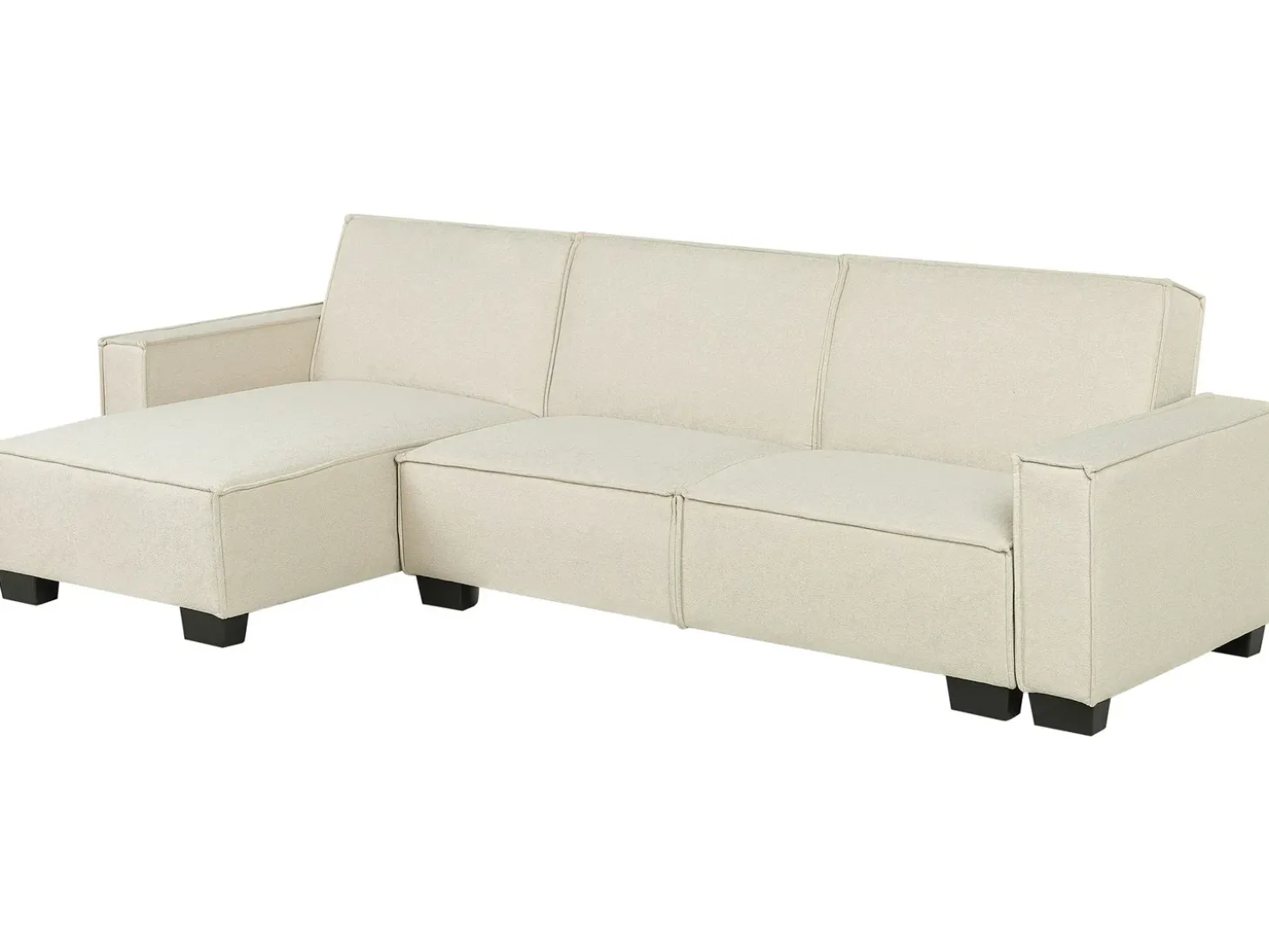 Hjørnesovesofa 3 personers ROMEDAL Beige Højrevendt