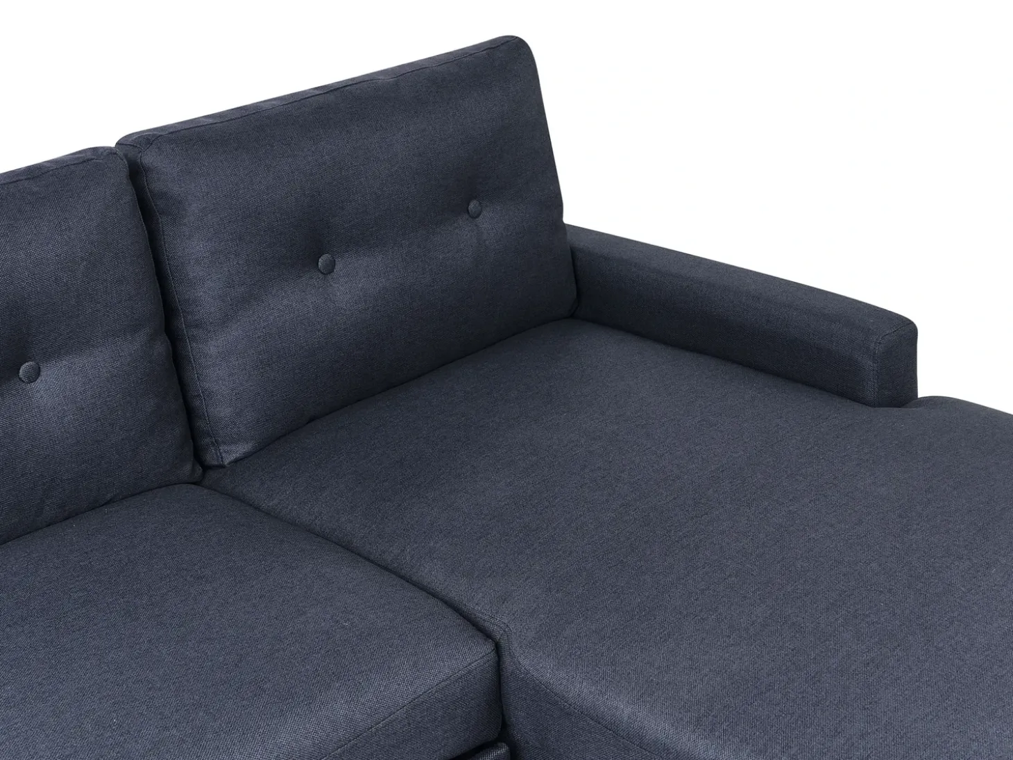 Hjørnesovesofa 4 personers FLAKK Navy Blå med opbevaring Venstrevendt