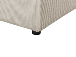 Hjørnesovesofa 3 personers ABACKA Fløjl Beige Venstrevendt