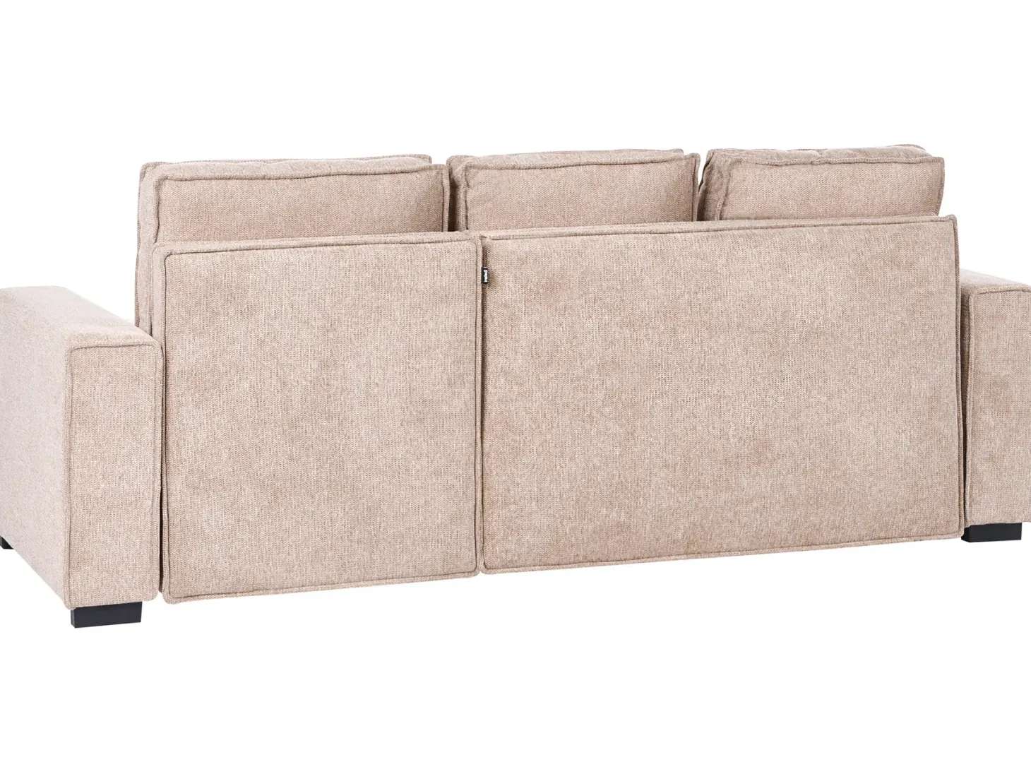 Hjørnesovesofa 3 personers EDANE Beige med opbevaring Venstrevendt