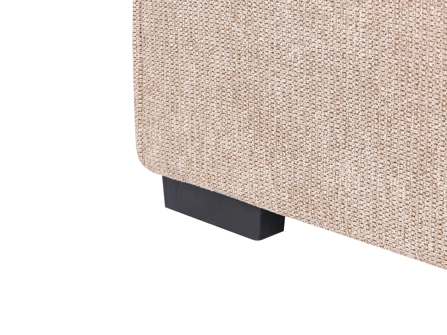 Hjørnesovesofa 3 personers EDANE Beige med opbevaring Venstrevendt