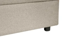 Hjørnesovesofa 3 personers HRISEY Kunstlinned Beige Venstrevendt