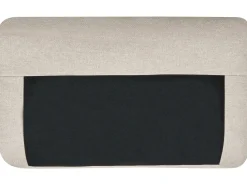 Hjørnesovesofa 3 personers HRISEY Kunstlinned Beige Venstrevendt
