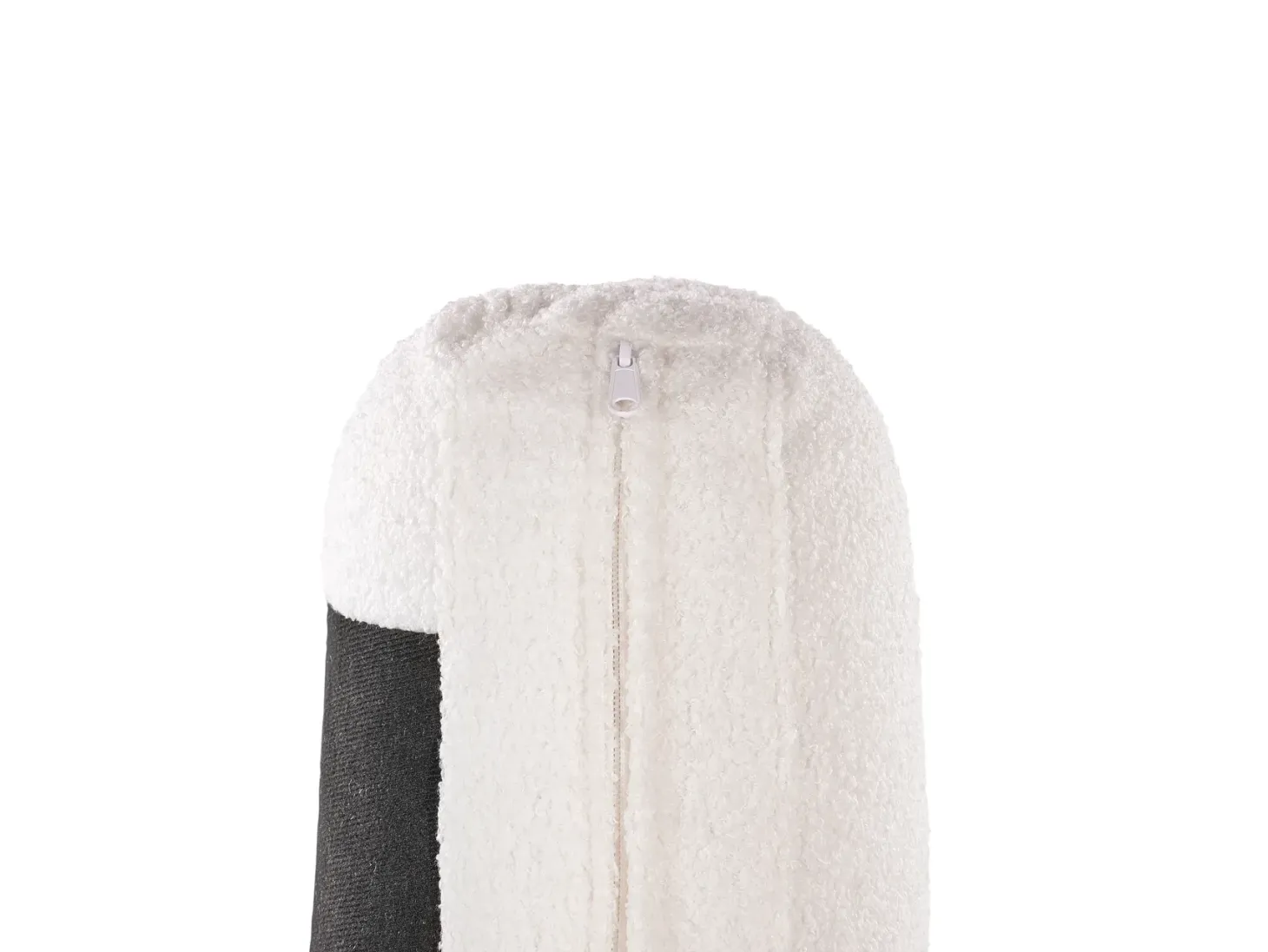 Hjørnesovesofa 3 personers HRISEY Boucle Hvid med opbevaring Højrevendt