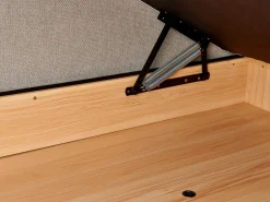 Hjørnesovesofa 3 personers INNVIK Lysegrå med opbevaring Venstrevendt