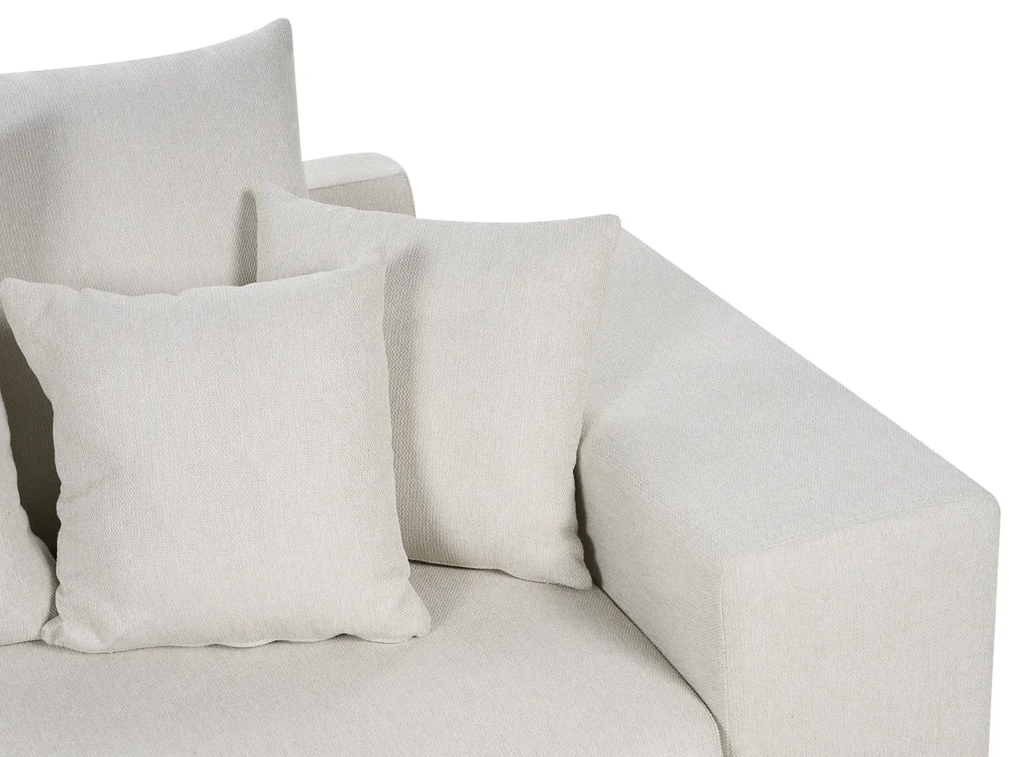 Hjørnesovesofa 3 personers LUSPA Lys Beige med opbevaring Venstrevendt