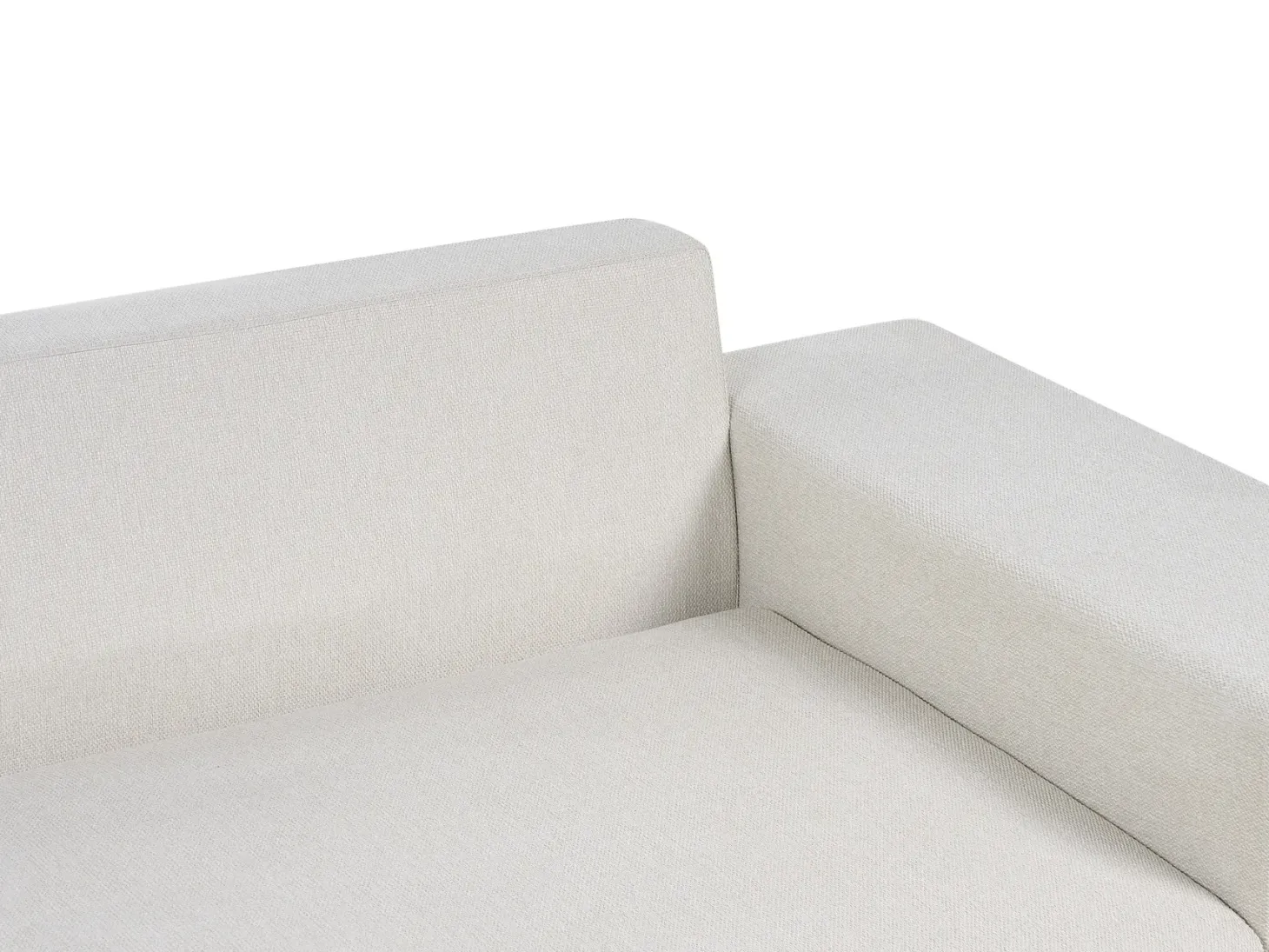 Hjørnesovesofa 3 personers LUSPA Lys Beige med opbevaring Venstrevendt
