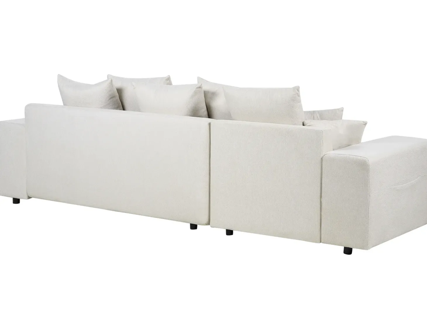 Hjørnesovesofa 3 personers LUSPA Lys Beige med opbevaring Højrevendt
