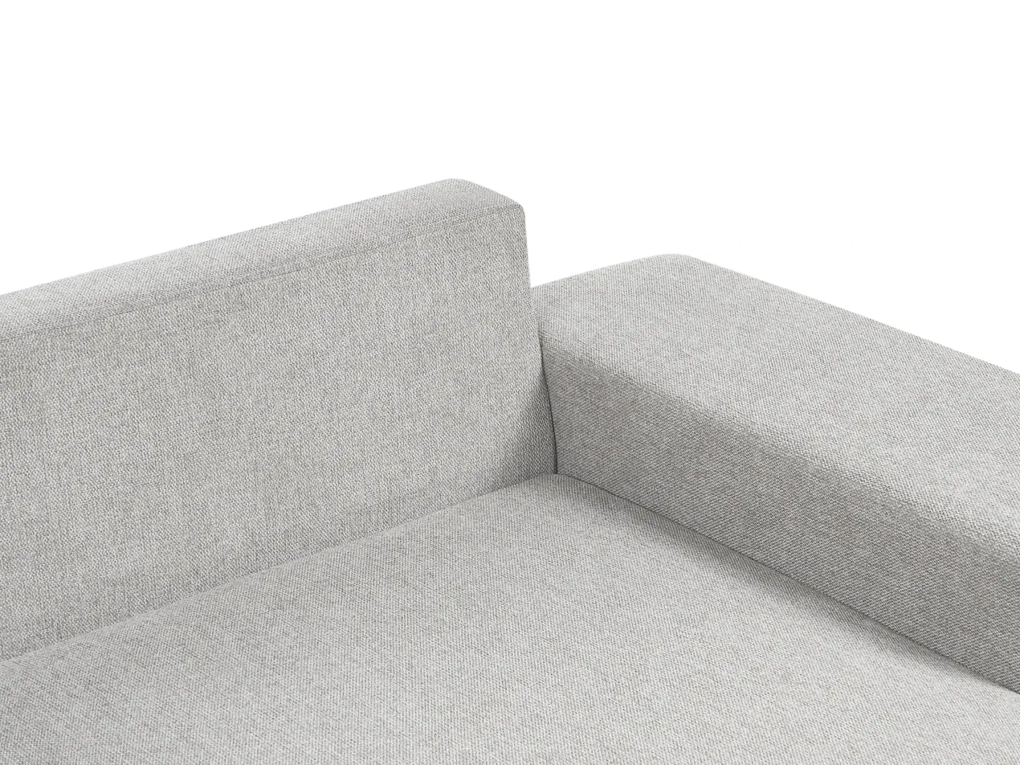 Hjørnesovesofa 3 personers LUSPA Lysegrå med opbevaring Venstrevendt