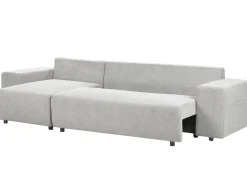 Hjørnesovesofa 3 personers LUSPA Lysegrå med opbevaring Højrevendt