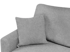 Hjørnesovesofa 3 personers NASSJO Kunstlinned Grå Højrevendt