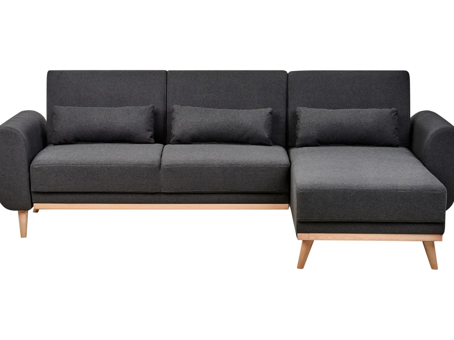 Hjørnesovesofa 3 personers OLLSTA Sort Venstrevendt