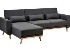 Hjørnesovesofa 3 personers OLLSTA Sort Højrevendt