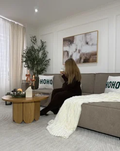 Hjørnesovesofa 3 personers ROMEDAL II Beige Venstrevendt