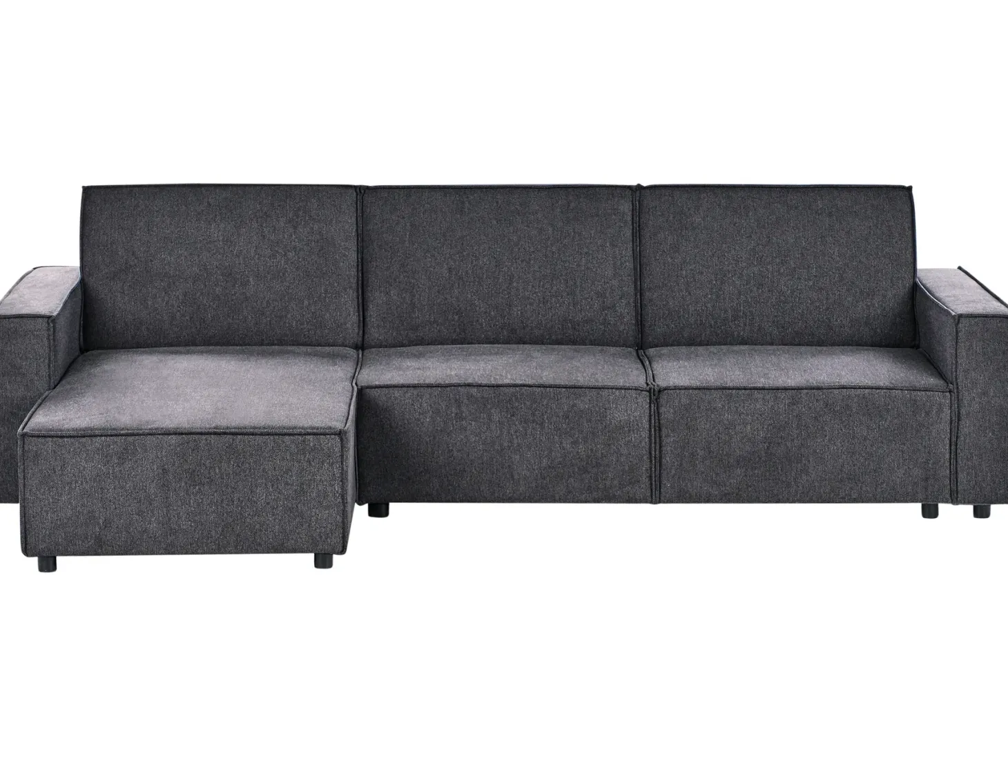 Hjørnesovesofa 3 personers ROMEDAL II Grafit Højrevendt