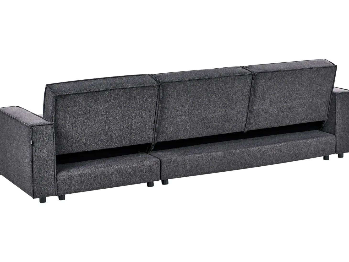 Hjørnesovesofa 3 personers ROMEDAL II Grafit Venstrevendt