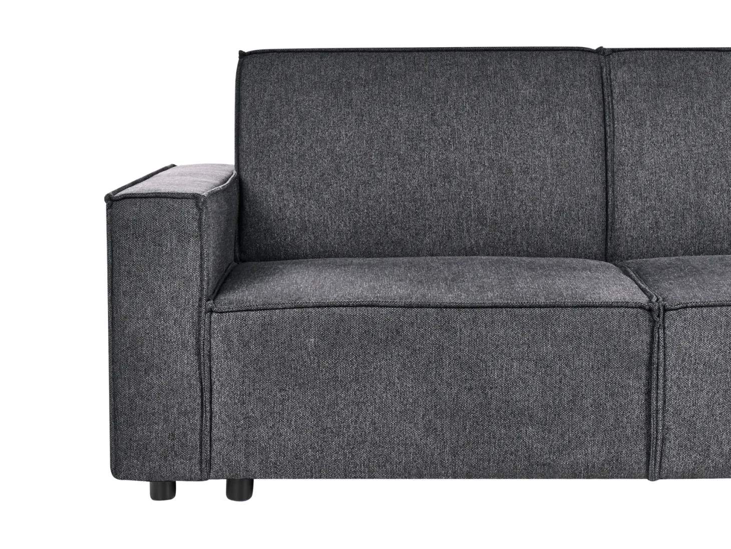Hjørnesovesofa 3 personers ROMEDAL II Grafit Venstrevendt