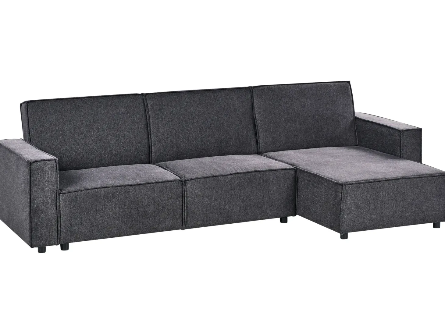 Hjørnesovesofa 3 personers ROMEDAL II Grafit Venstrevendt