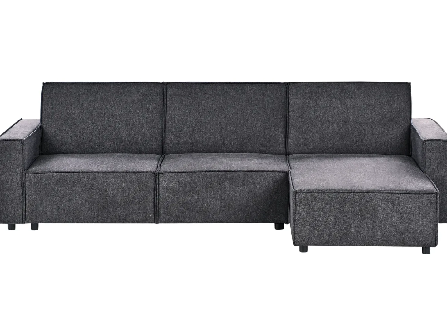 Hjørnesovesofa 3 personers ROMEDAL II Grafit Venstrevendt