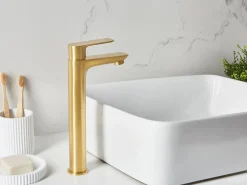 Højt håndvaskarmatur COLHUE Messing Guld