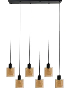 Hængelampe med 6 lys KITARE Glas Beige