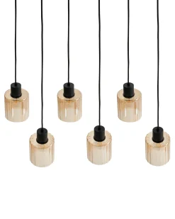 Hængelampe med 6 lys KITARE Glas Beige