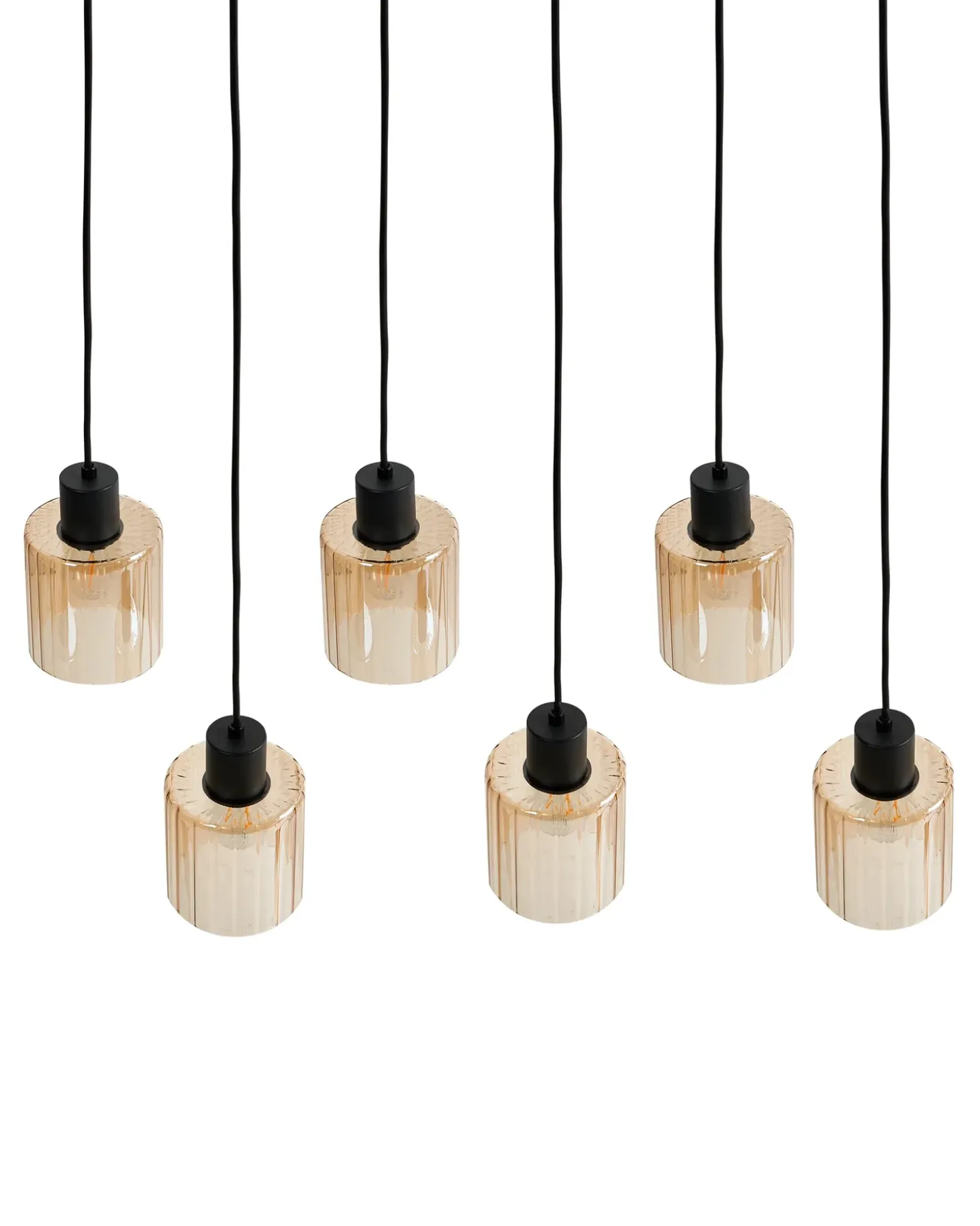 Hængelampe med 6 lys KITARE Glas Beige