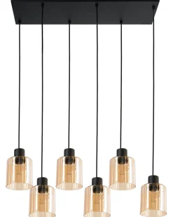 Hængelampe med 6 lys KITARE Glas Beige