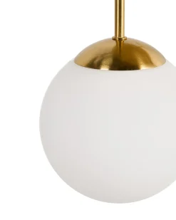 Hængelampe med 3 lys RIANA Glas Metal Messing