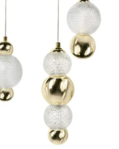Hængelampe med 3 lys SORA LED Glas Guld