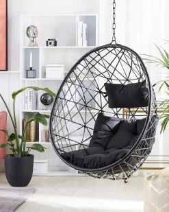 Hængestol ALATRI PE-rattan Sort