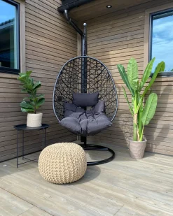 Hængestol ALATRI PE-rattan Sort