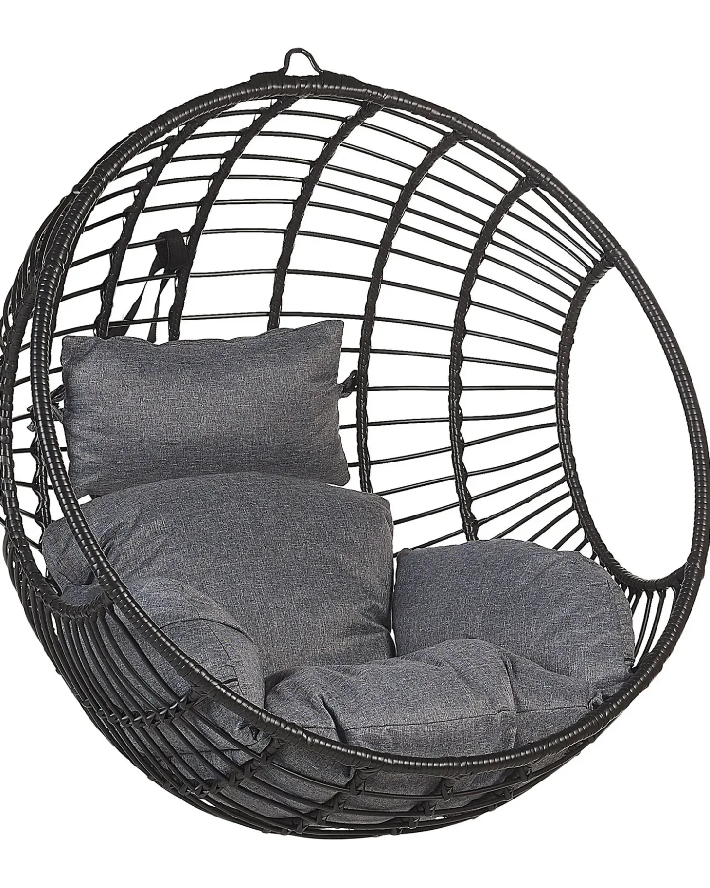 Hængestol ASPIO PE-rattan Sort
