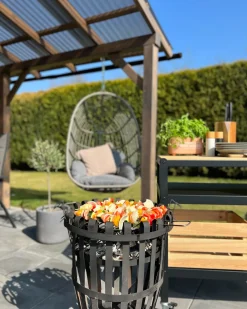 Hængestol CASOLI PE-rattan Grå