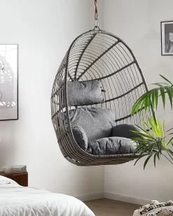 Hængestol CASOLI PE-rattan Grå