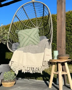 Hængestol CASOLI PE-rattan Grå