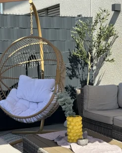 Hængestol med stativ ACRI PE-rattan Beige