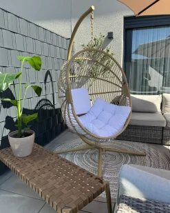 Hængestol med stativ ACRI PE-rattan Beige