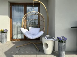 Hængestol med stativ ACRI PE-rattan Beige