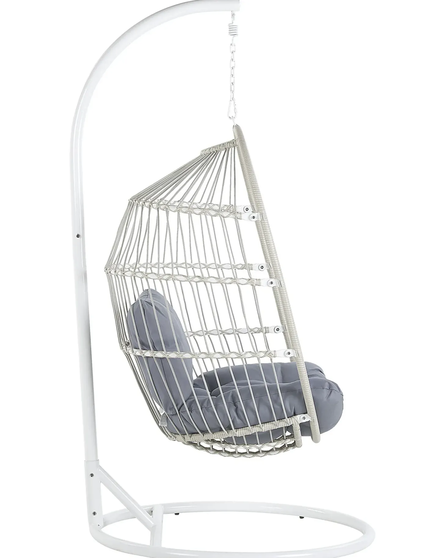 Hængestol med stativ ALBA PE-rattan Hvid