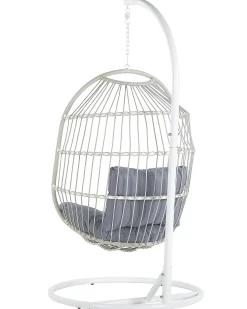 Hængestol med stativ ALBA PE-rattan Hvid