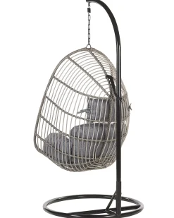Hængestol med stativ CASOLI PE-rattan Grå