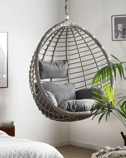 Hængestol TOLLO PE-rattan Grå