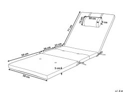 Hynde til liggestol TOSCANA/JAVA/AMANTEA PREMIUM 189 x 58 cm Lysegrå