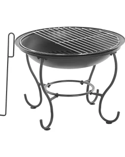 Ildsted med grill NEGARA Metal Sort