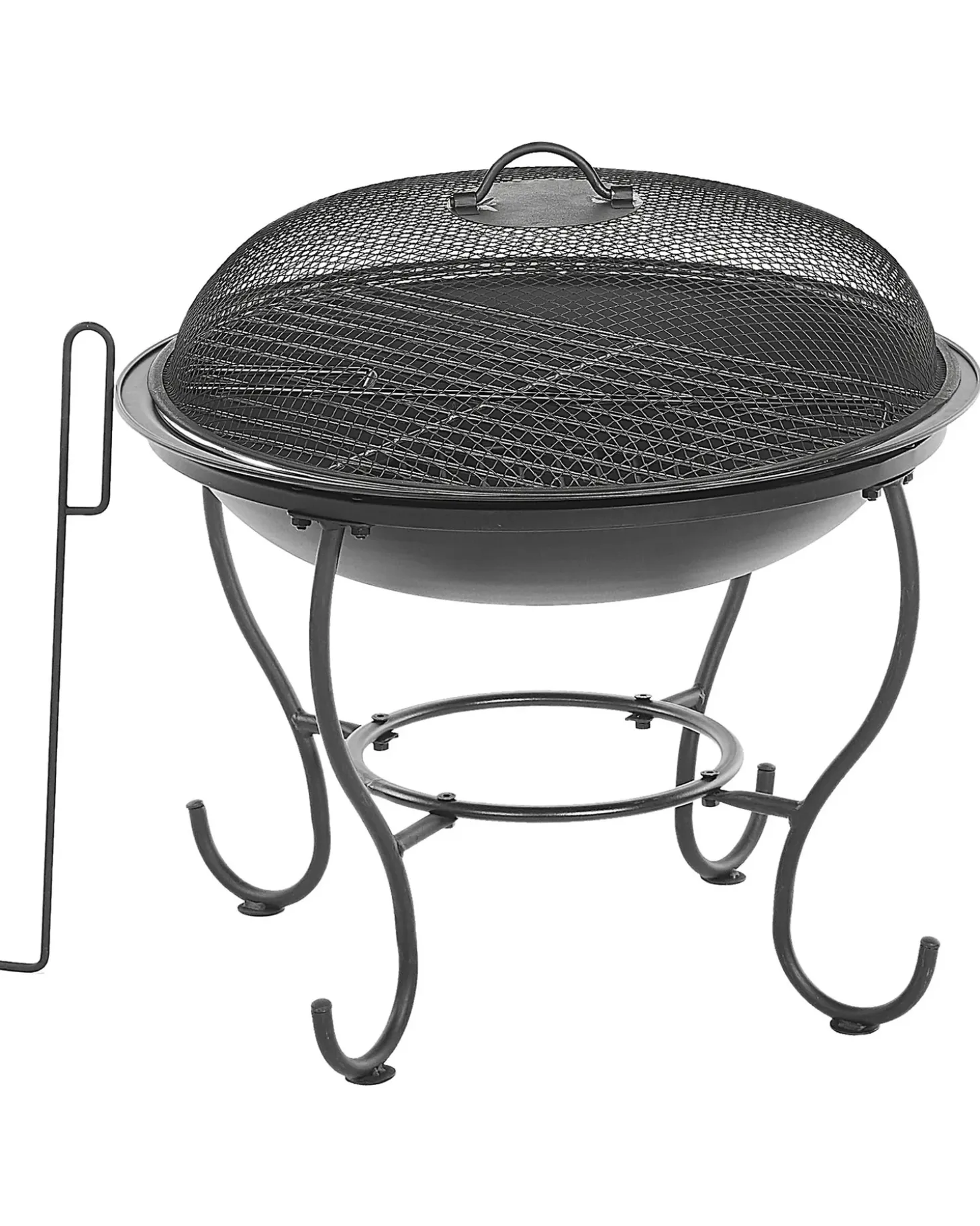 Ildsted med grill NEGARA Metal Sort